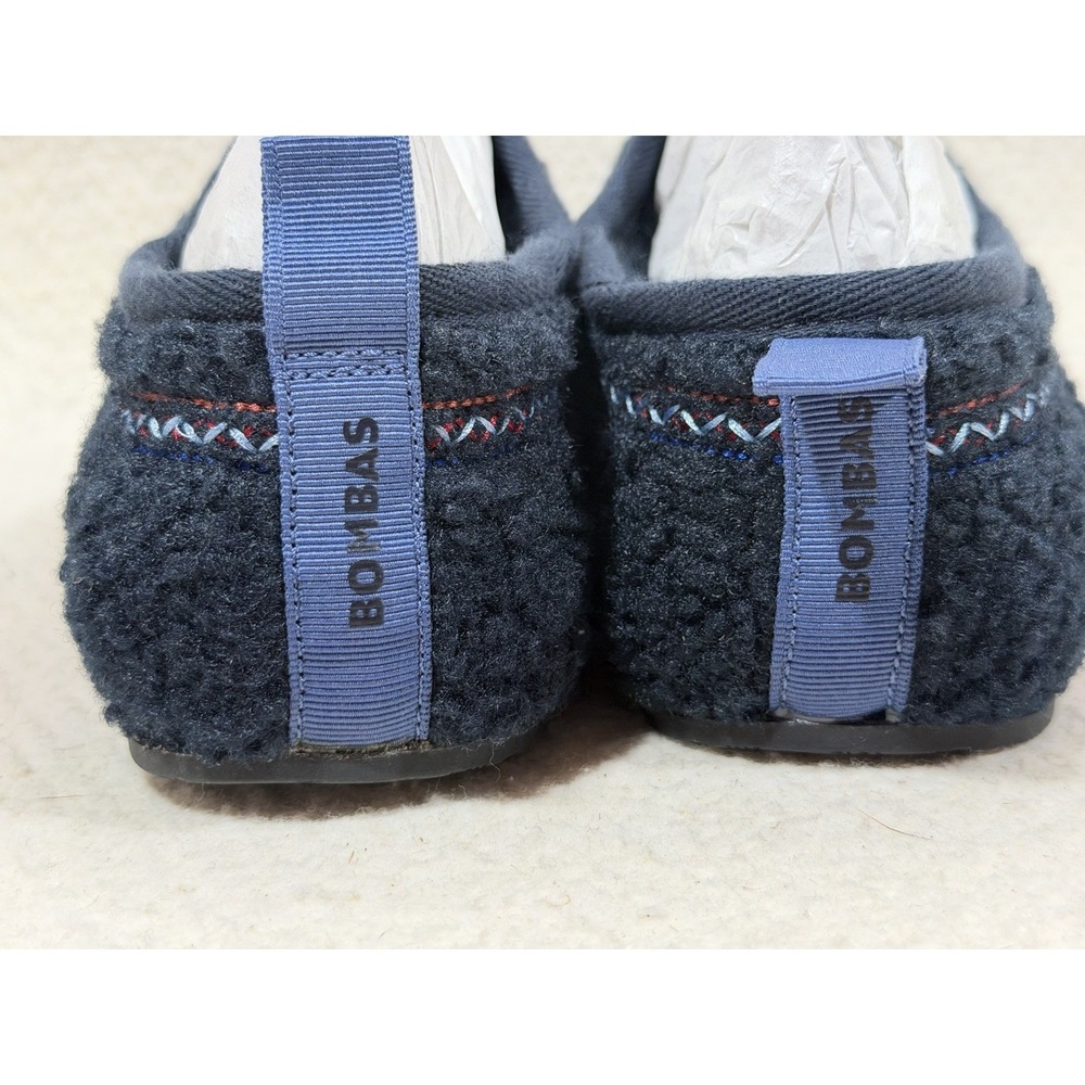 Bombas Slipper Tech Womens 11 Navy Sherpa Memory Foam House Shoes Cozy - Picture 8 of 16